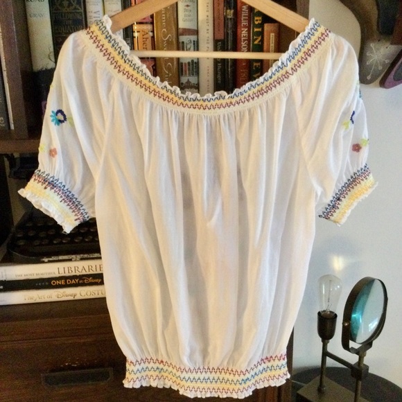 Embroidered Peasant Top - Picture 4 of 5